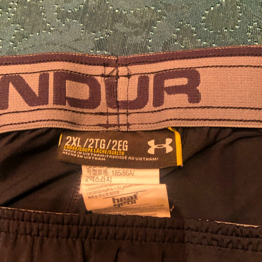 UA mens shorts. Black. size 2XL